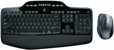 Клавиатура Logitech Wireless MK710 EN/DE, черный, беспроводная