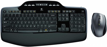 Klaviatūra Logitech Wireless Wireless MK710 EN/DE, melna, bezvadu