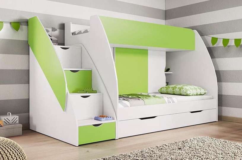 Двухъярусная кровать Idzczak Meble Marcinek, белый, 255 x 125 см