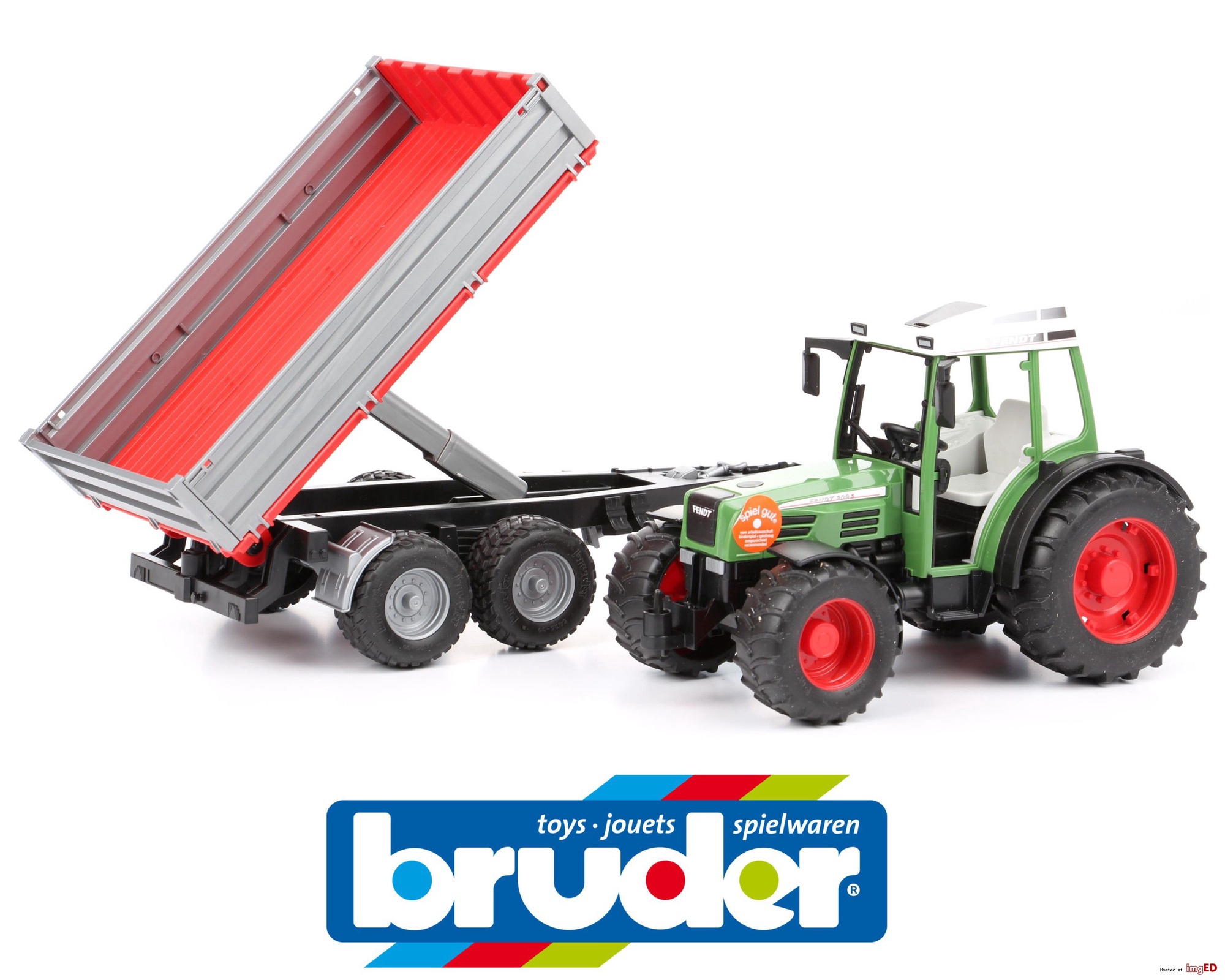 Trend's Center Online-Shop Bruder Traktor Fendt 209S und Bordwandanhänger  02104