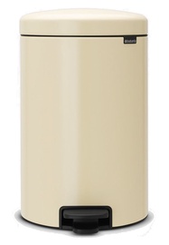 Мусорный бак Brabantia NewIcon с педалью, 20 л, пластиковое внутреннее ведро, Almond