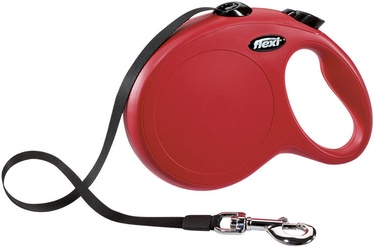 Поводок Flexi Classic Tape L, черный/красный, 8 м