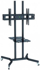 Televizoriaus laikiklis Techly Double-Sided Mobile Stand For TV LCD/LED/Plasma 37''-70'' Black