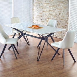 Pusdienu galds Halmar Pascal White/Black, 1600x900x760 mm