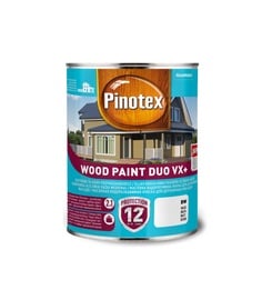 Krāsas koka fasādēm Pinotex Wood Paint Vx+, balta, 1 l