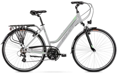 Velosipēds Romet Gazela 1 Light Gray/Green 2021, 19", 28"