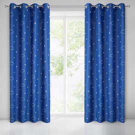 Nakts aizkari Eurofirany Nubles, zila, 140 cm x 250 cm