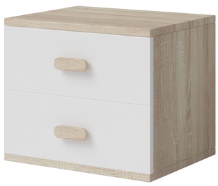 Naktinis staliukas Idzczak Meble Smyk III 22 White/Sonoma Oak
