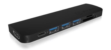 IcyBox Docking Station With Integrated Cable USB Type-C HDMI VGA