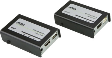 Buitinis ilgintuvas Aten HDMI/USB Cat 5, juoda