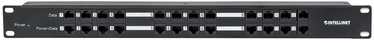 Коммутационная панель Intellinet PoE Patch Panel 1U 19'' 120W 12-Port 720342, черный