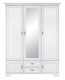 Гардероб Idento, белый, 159.5 см x 60.5 см x 216.5 см, с зеркалом