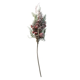 Искусственный цветок, серебристый/красный/зеленый, 900 мм