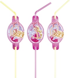 Amscan Barbie Pink Shoes Drinking Straws 8pcs