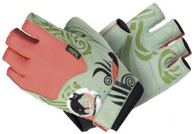 Перчатки без пальцев Mad Max, черный/зеленый/oранжевый, S