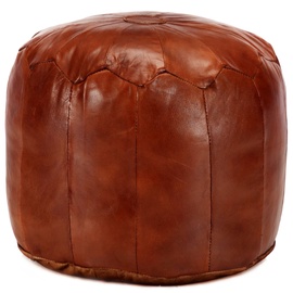 Пуф VLX Goat Leather 248129, коричневый, 40 см x 40 см x 35 см
