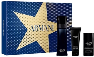Rinkinys vyrams Giorgio Armani Black Code 125 ml EDT + 75 ml Shower Gel + 75 ml Deostick