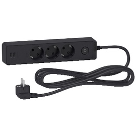 Pikendusjuhe 3p+ 2usb 2.4 a 3m must