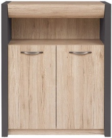 Black Red White Executive II Chest of Drawers San Remo Oak