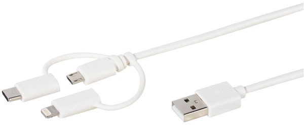 Провод Vivanco, USB Type C/Micro USB/USB/Apple Lightning