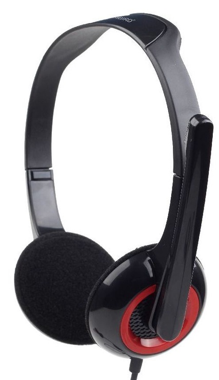 Laidinės ausinės Gembird MHS-002, juoda/raudona