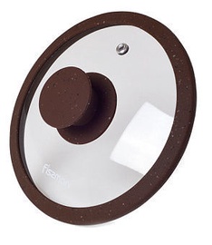 Fissman Arcades Lid With Marble Silicone Rim Dark Brown D20cm