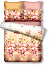 Комплект постельного белья DecoKing Emerald, желтый/розовый, 200x200 cm