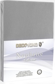 Простыня DecoKing Nephrite, серый, 120x200 см, на резинке