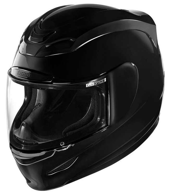 Мотоциклетный шлем Icon, M (57-58 см), черный