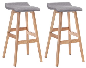 Bāra krēsls VLX Bar Stools 249578, pelēka, 2 gab.