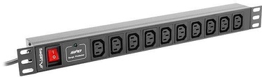 Lanberg Surge Protector Rack PDU 10" 1U 10A 10x Schuko 2m Black