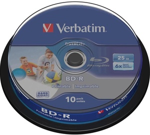 Накопитель данных Verbatim BD-R Printable 25GB 6x 10pcs