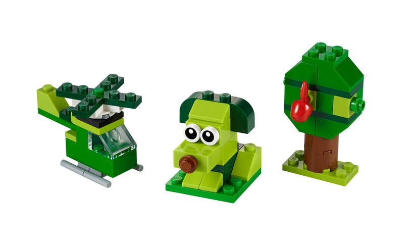 Konstruktor LEGO® Classic Rohelised loovmänguklotsid 11007, 60 tk