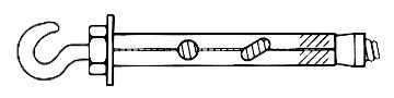 Ķīļenkurs ar āķi Vagner SDH, 10x50 mm, 4 gab.