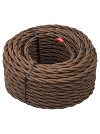 Tekstiilkaabel 3x1.5 pruun matt 20m
