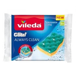 Губка для чистки Vileda Glitzi, желтый/зеленый, 2 шт.