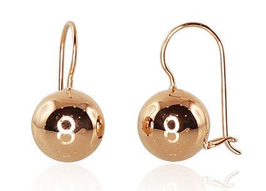 Diamond Sky 14K Red Gold Earrings Mollie IX Solid Gold 585