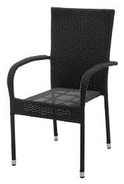 Садовый стул 4Living Liisa, черный, 59 см x 56 см x 95 см