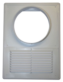 Ventilācijas reste Plaskanta ar adapteri D120, balta