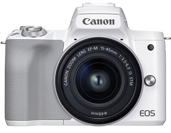 Sistēmas fotoaparāts Canon EOS M50 Mark II + EF-M 15-45mm IS STM White
