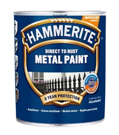 Emailvärv, korrosioonivastane metallkonstruktsioonidele Hammerite Smooth, läikiv, 0.75 l, punane
