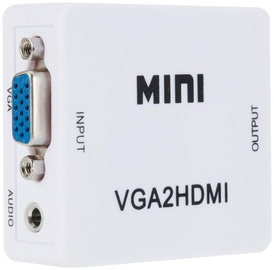RoGer VGA To HDMI + Audio Adapter White