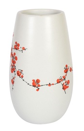 Vaas Home4you Yoko Flowers White, 260 mm