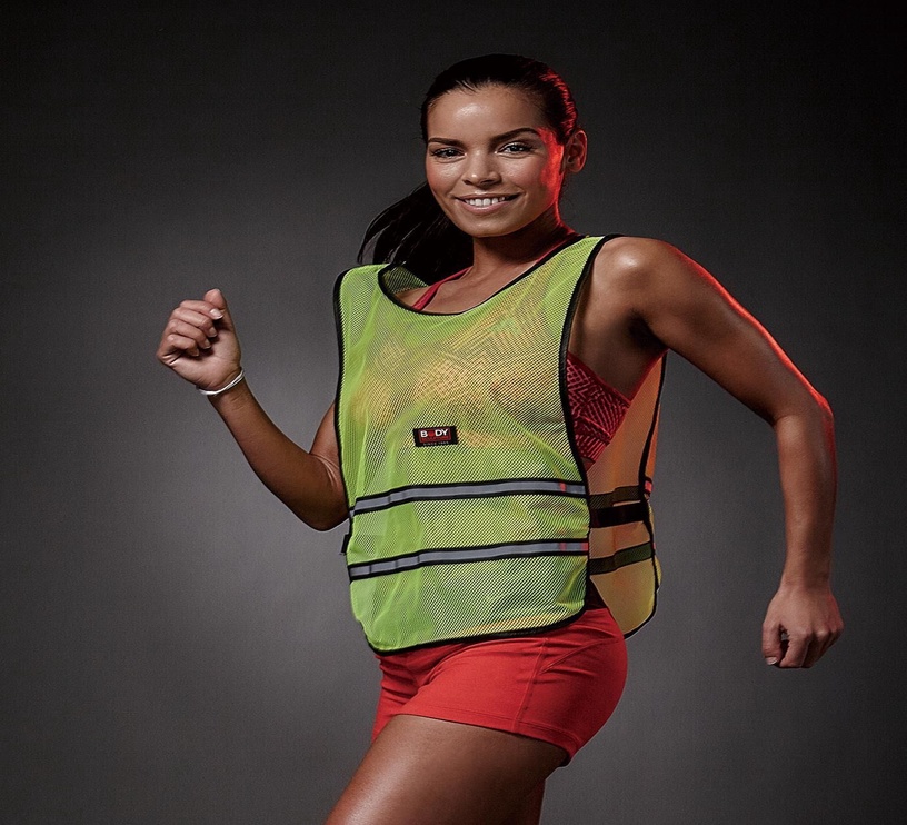 Šviesą atspindinti liemenė Body Sculpture, žalia, poliesteris