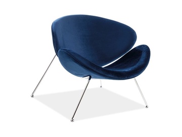 Fotelis Signal Meble Major Velvet Navy/Chrome, 84x49x72 cm