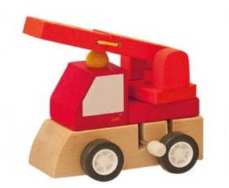 Woody Clockwork Construction Machine Red 90999
