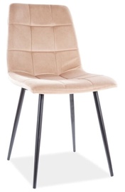Söögitoa tool Mila Velvet, liivakarva pruun, 45 cm x 41 cm x 86 cm
