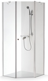 Dušas kabīne Brasta Glass Lina, piecstūraina, bez paliktņa, 879 mm x 879 mm x 2000 mm