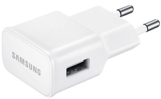 Telefono įkroviklis Samsung, USB/AC/DC, balta