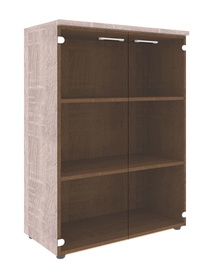 Skyland Xten XMC 85.2 Office Cabinet w/ Glass Door Sonoma Oak